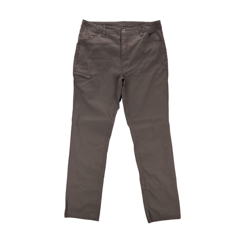 Gerry Pants Mens 36x31 Gray Passport Travel Chino Stretch Zip Pocket Lined Rayon